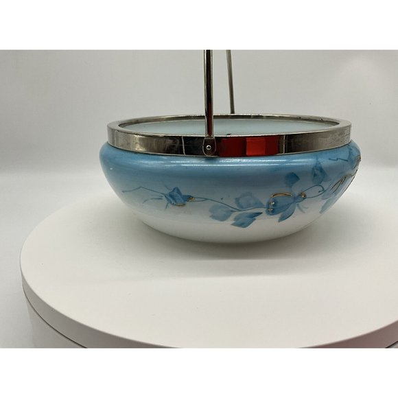 Hand Painted Satin Glass Bon Bon Dish - Picture 15 of 16